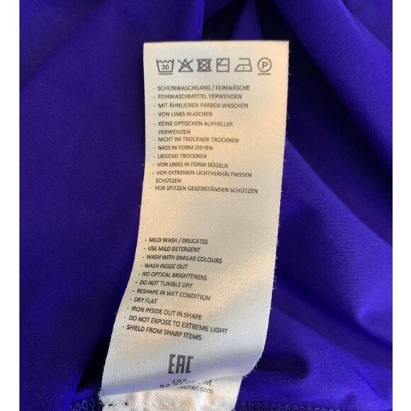 Dorothee Schumacher Purple Techno Stretch Turtleneck Top Size 5 / X-Large - Picture 10 of 10